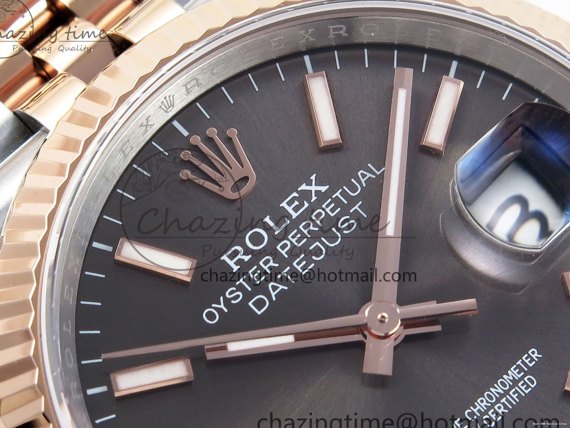 Good Copy Rolex Watches VR Brown Bracelet Best APF Edition 126231 RG 36 on FreshLook Sitck 1:1 SS DateJust Dial Jubilee 1590 904L Steel 0112